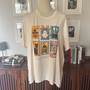 SHEIN Cream Halloween Graphic Tee